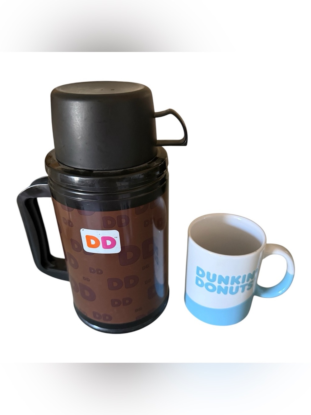 Dunkin' Donuts Insulated Beverage Thermos and Mug Bundle